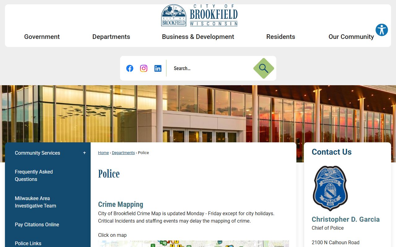 Brookfield Recent Arrests police department image