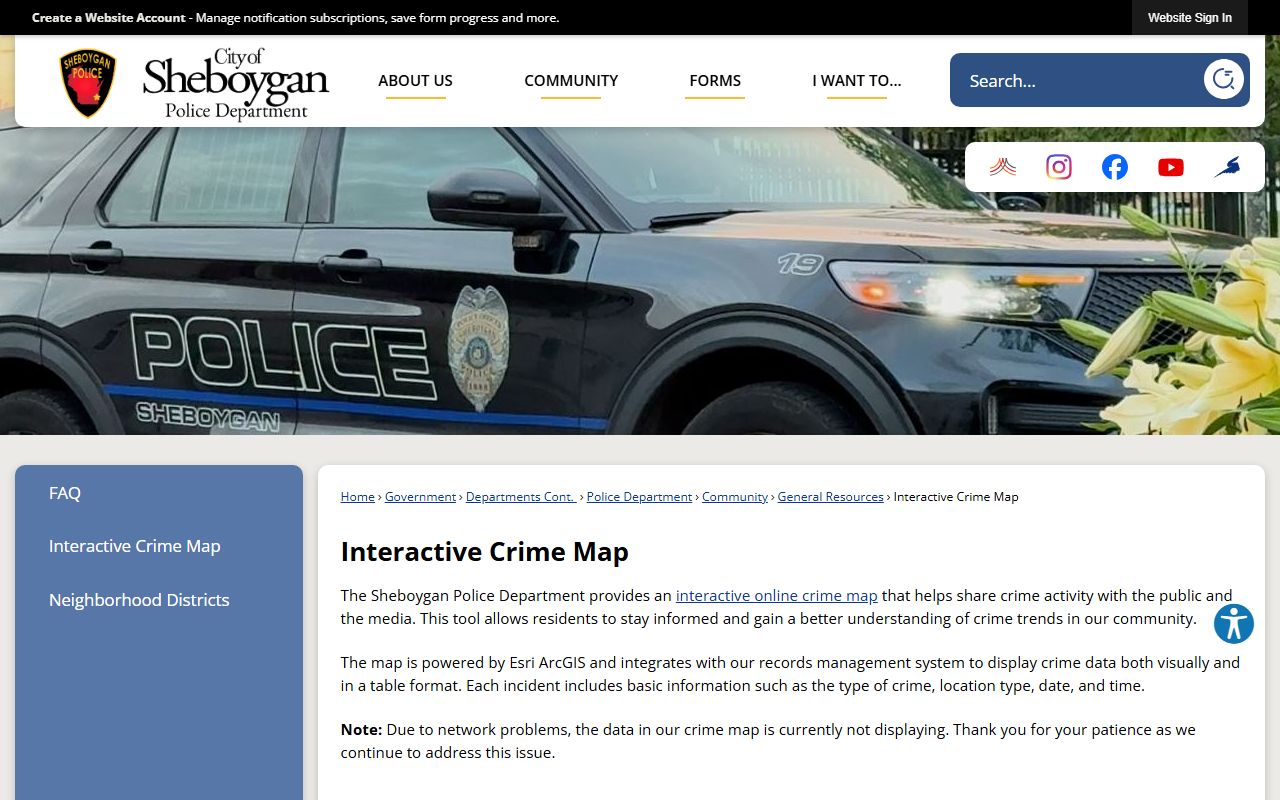 Sheboygan Recent Arrests crime map