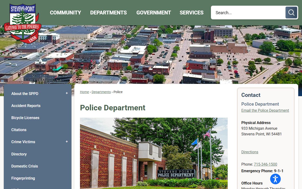 Stevens Point Recent Arrests police department image