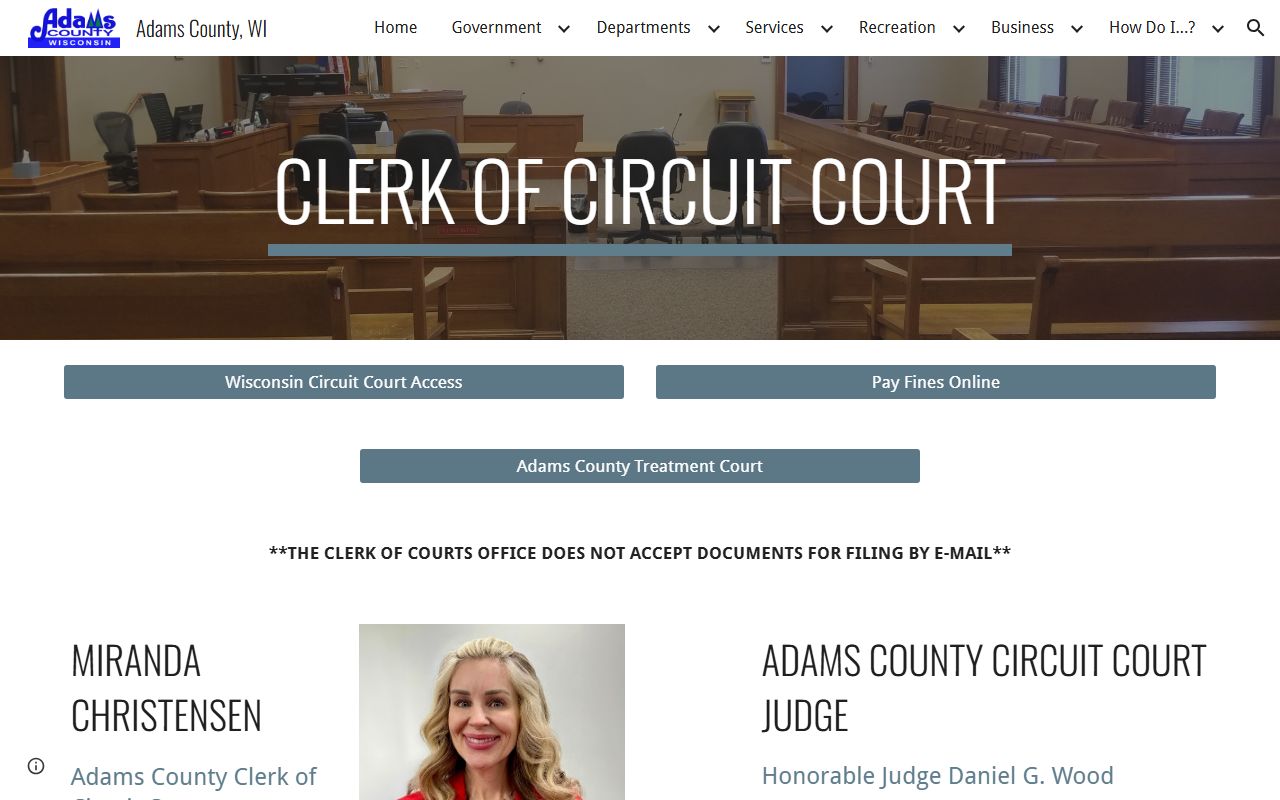 Adams County Recent Arrests clerk of court image