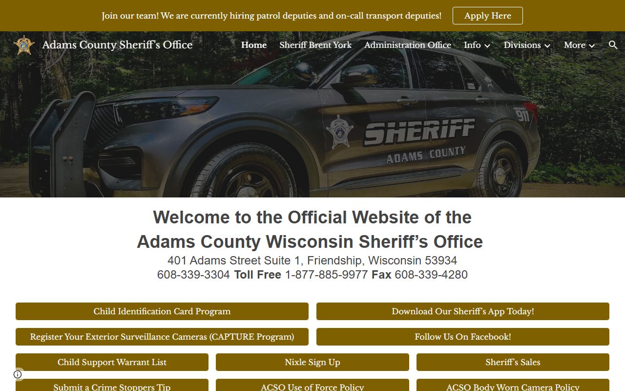 Adams County Recent Arrests sheriff office image