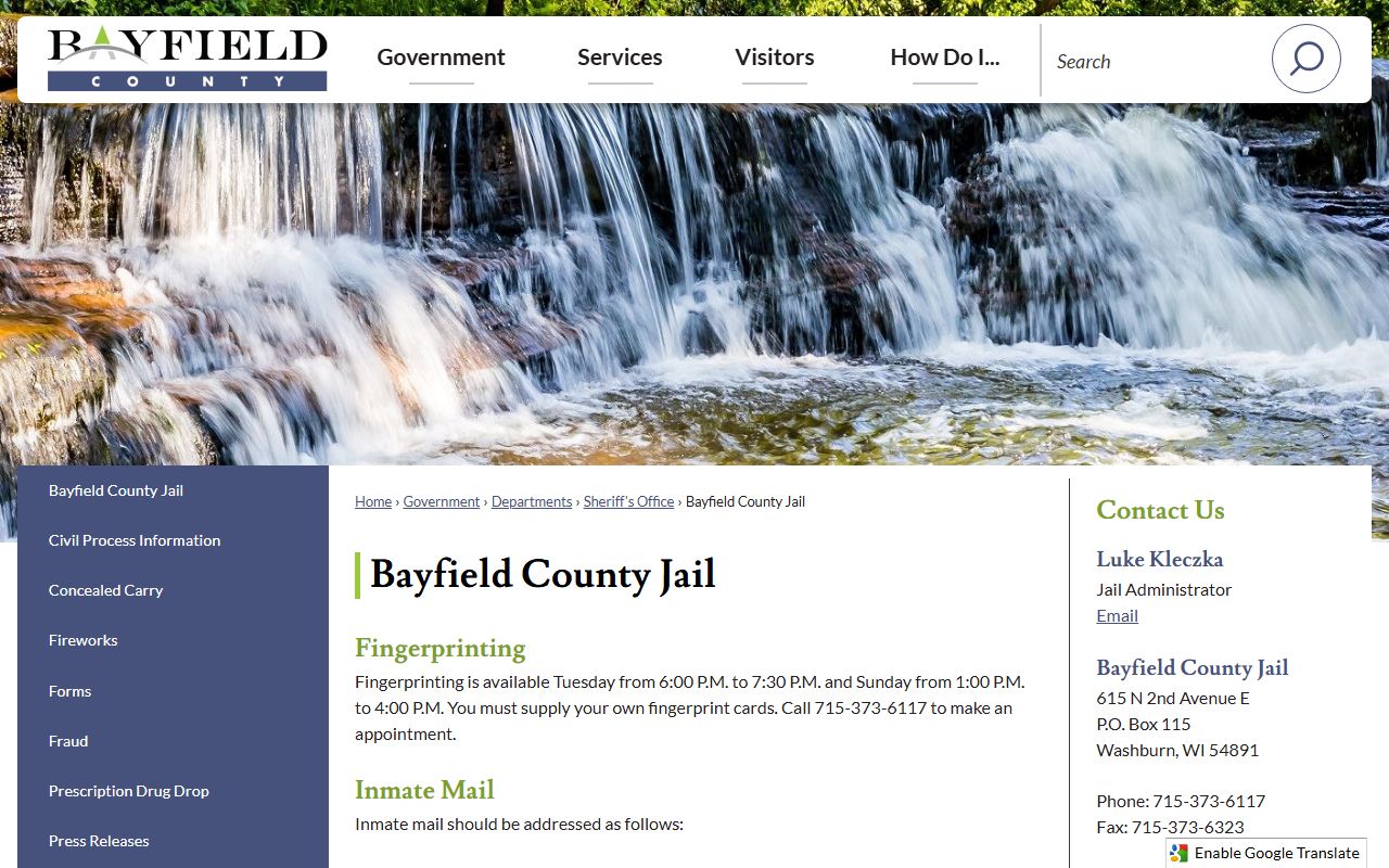 Bayfield County Recent Arrests at the jail