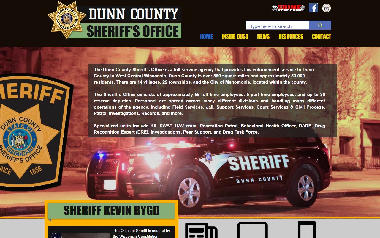 Dunn County Recent Arrests at the sheriff office