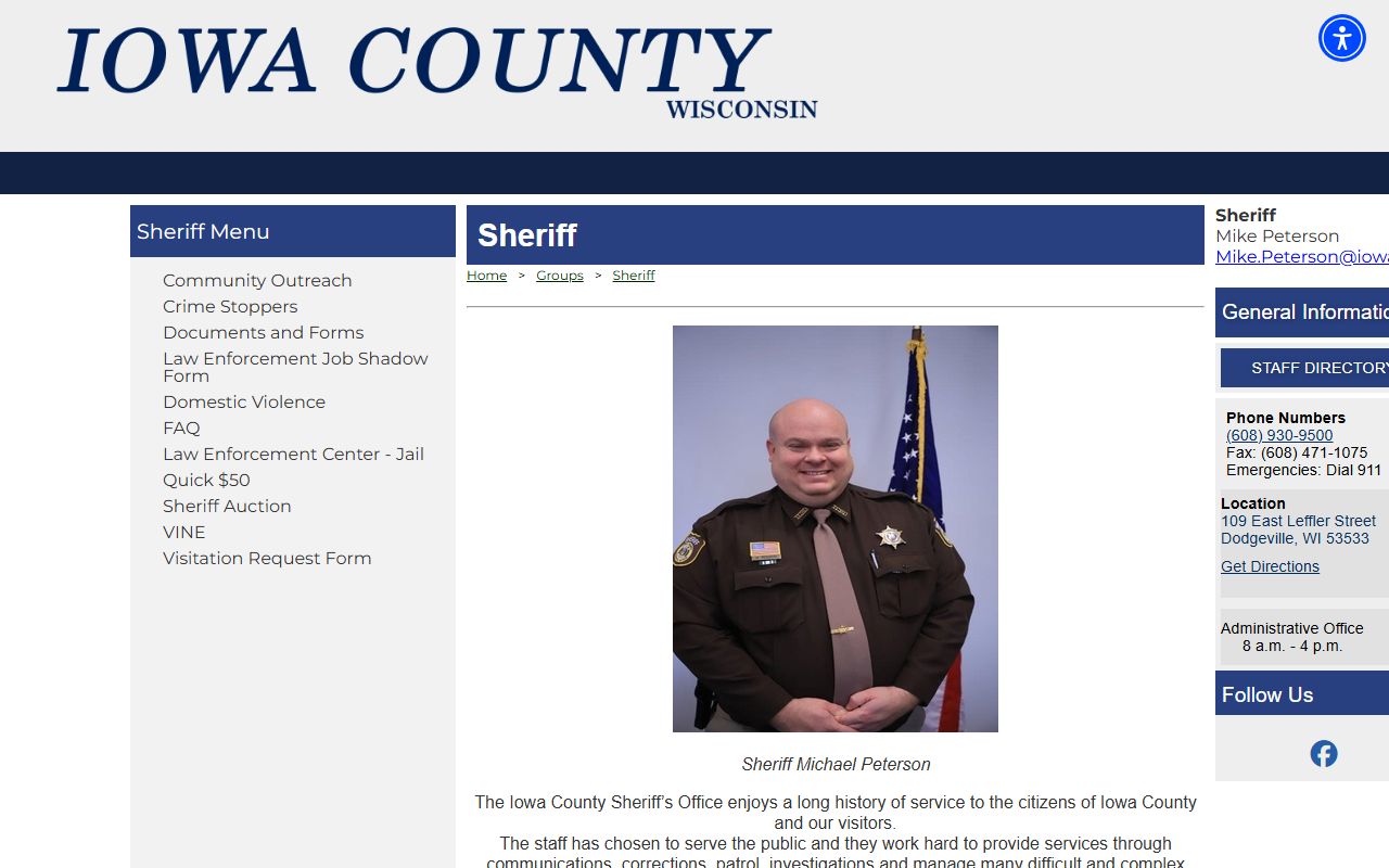 Iowa County Recent Arrests sheriff office image