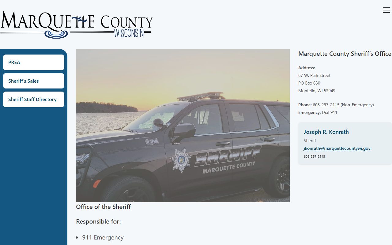 Marquette County Recent Arrests sheriff office image