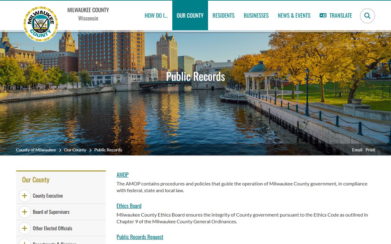 Milwaukee County Recent Arrests public records page