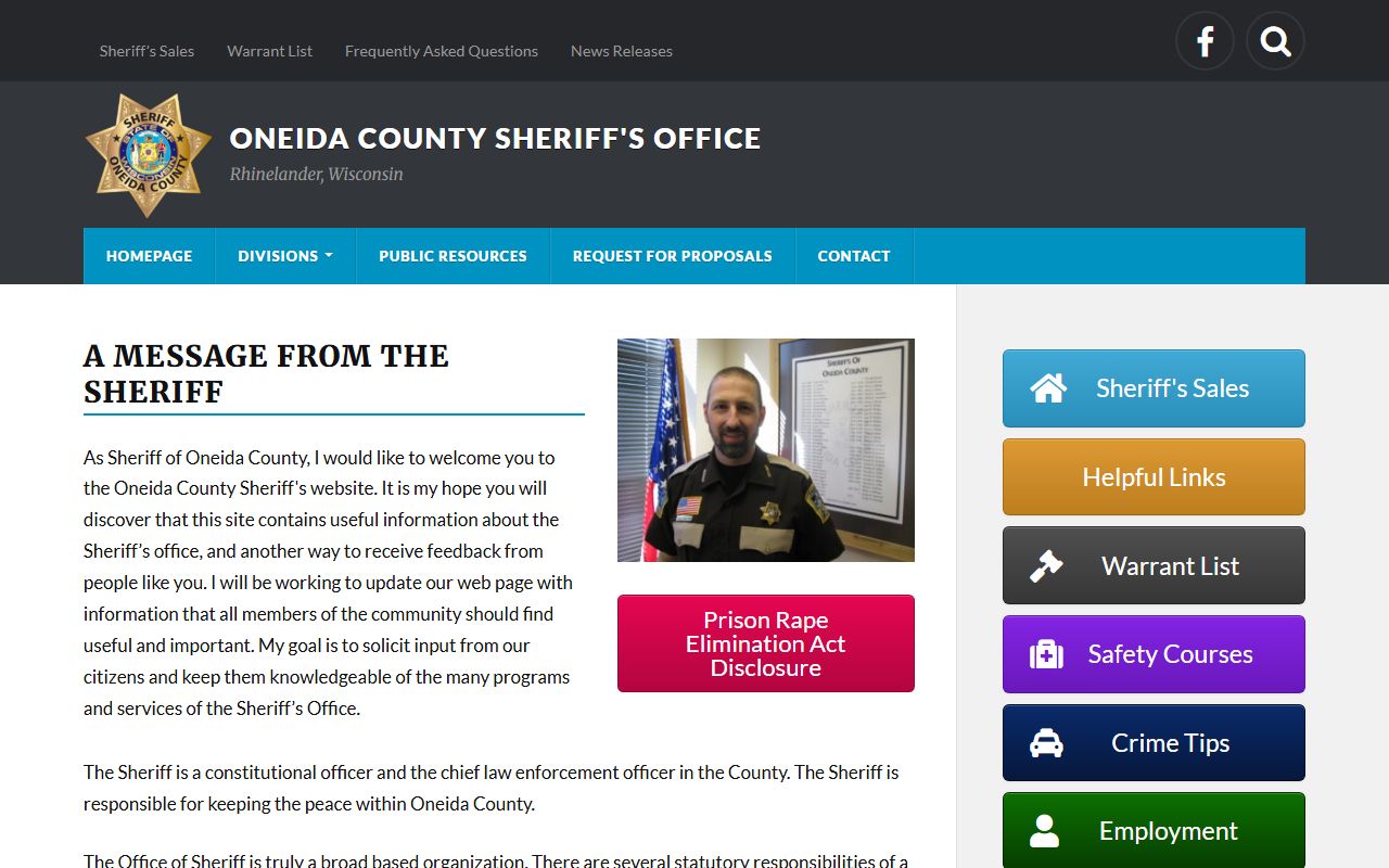 Oneida County Recent Arrests at the sheriff office