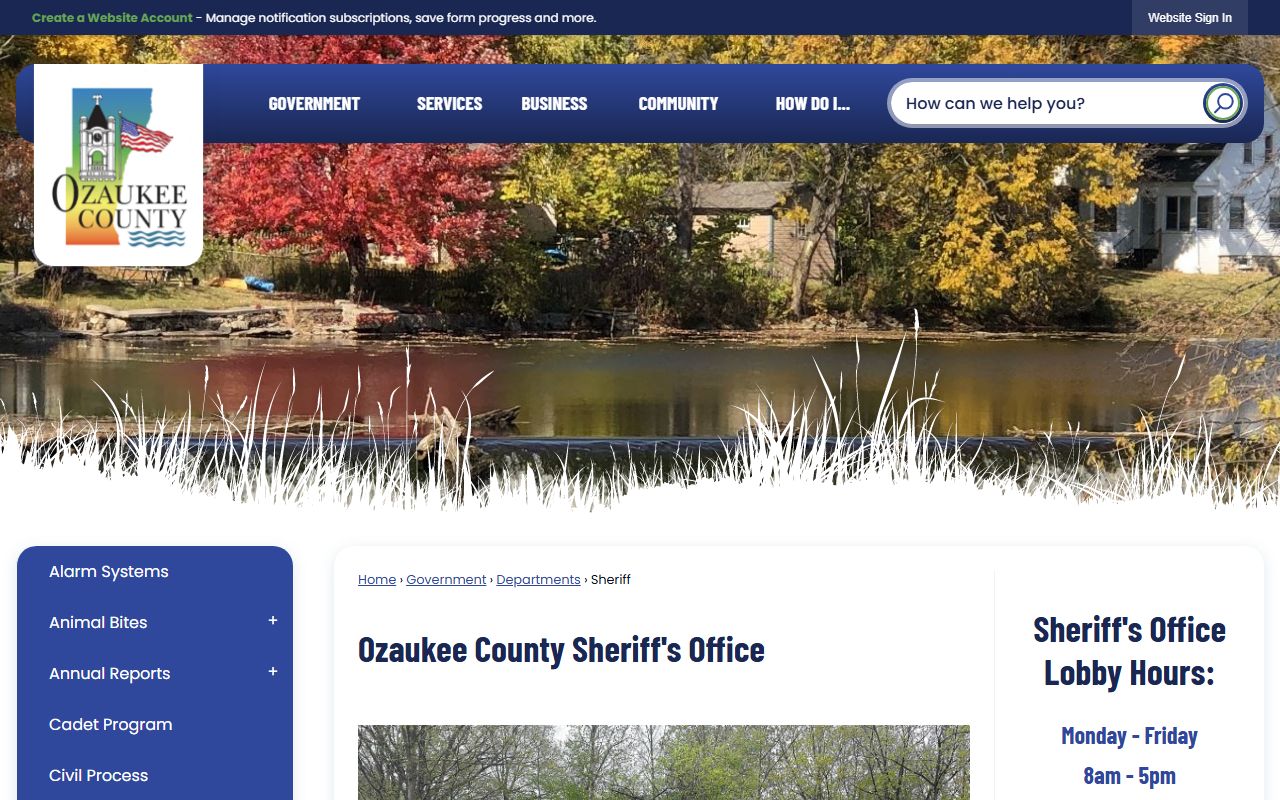 Ozaukee County Recent Arrests sheriff office image