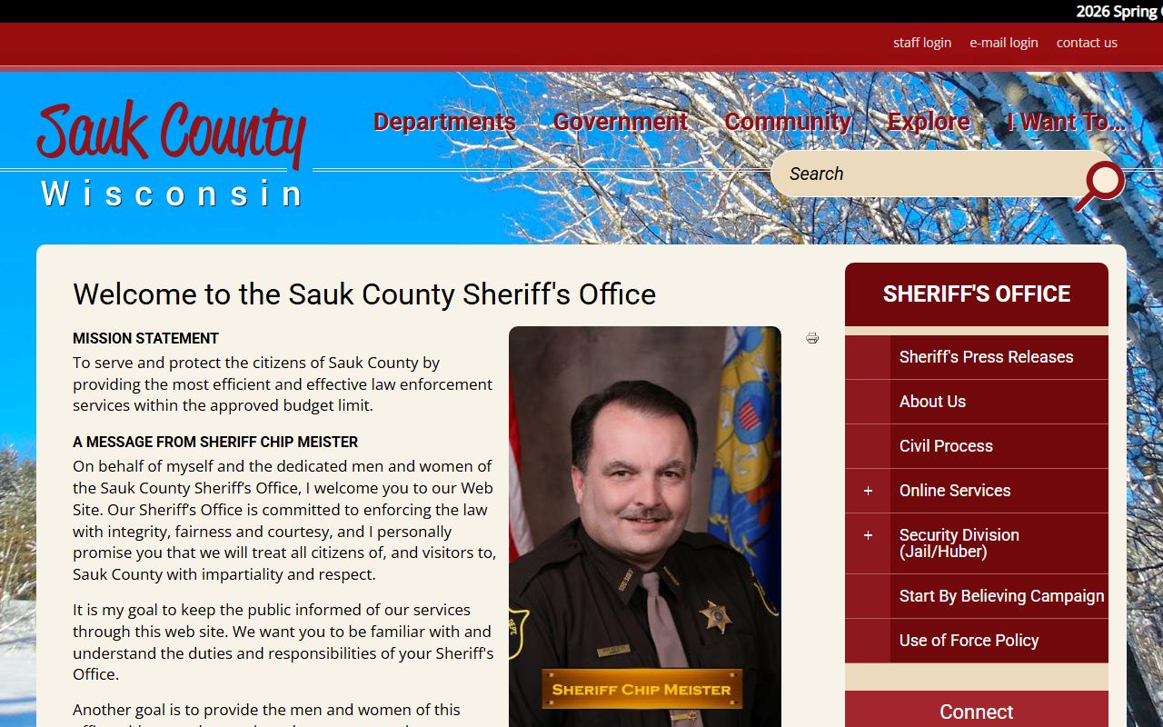Sauk County Recent Arrests sheriff office image