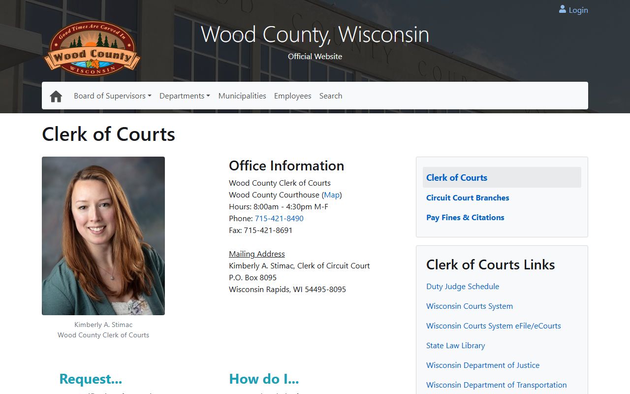 Wood County Recent Arrests clerk of circuit court image