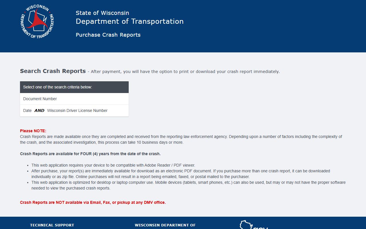 Wisconsin Recent Arrests crash reports image